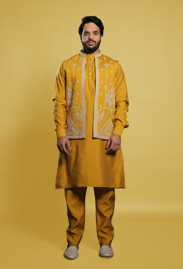 Kurta Pajama Set with Jacket